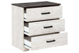 Shawburn Whitewash/Charcoal Gray Chest of Drawers - Lara Furniture