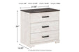 Shawburn Whitewash/Charcoal Gray Chest of Drawers - Lara Furniture