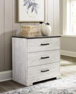 Shawburn Whitewash/Charcoal Gray Chest of Drawers - Lara Furniture