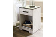 Shawburn Whitewash/Charcoal Gray Nightstand - Lara Furniture