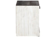 Shawburn Whitewash/Charcoal Gray Nightstand - Lara Furniture