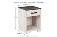 Shawburn Whitewash/Charcoal Gray Nightstand - Lara Furniture