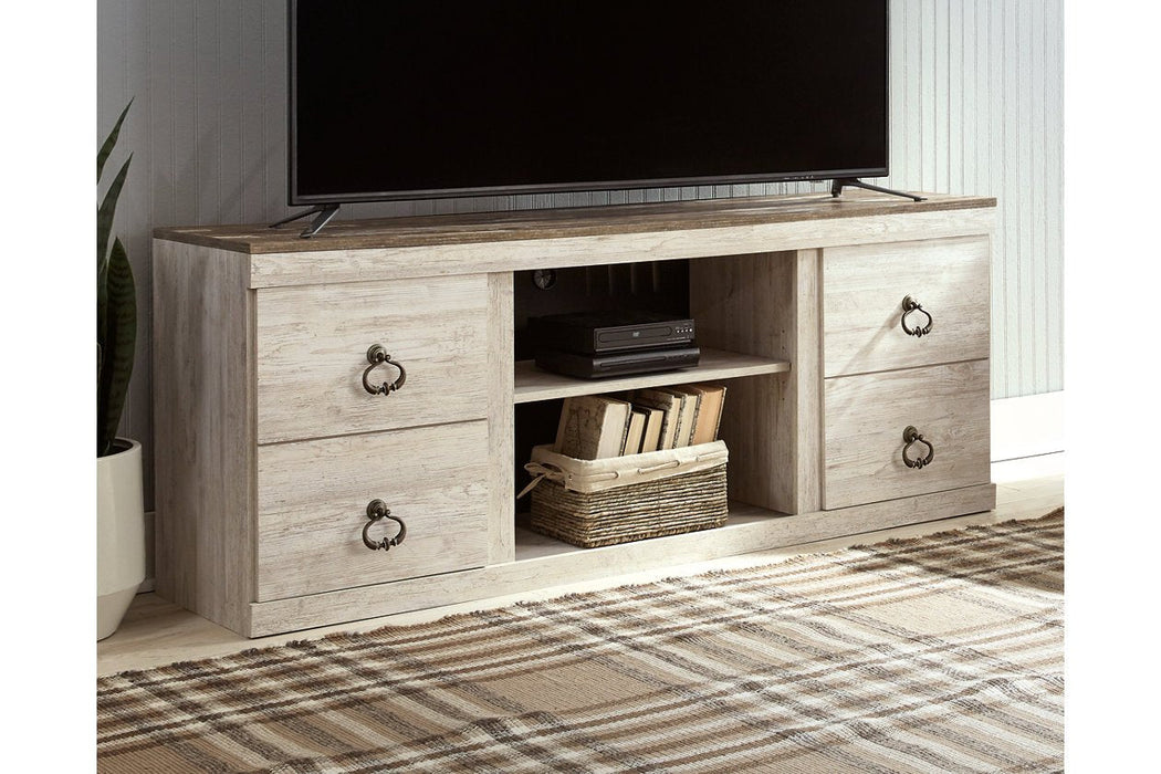 Willowton Whitewash 60" TV Stand - Lara Furniture