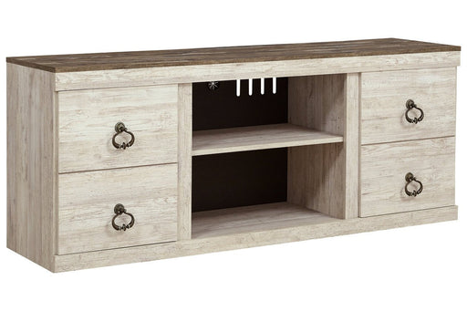 Willowton Whitewash 60" TV Stand - Lara Furniture