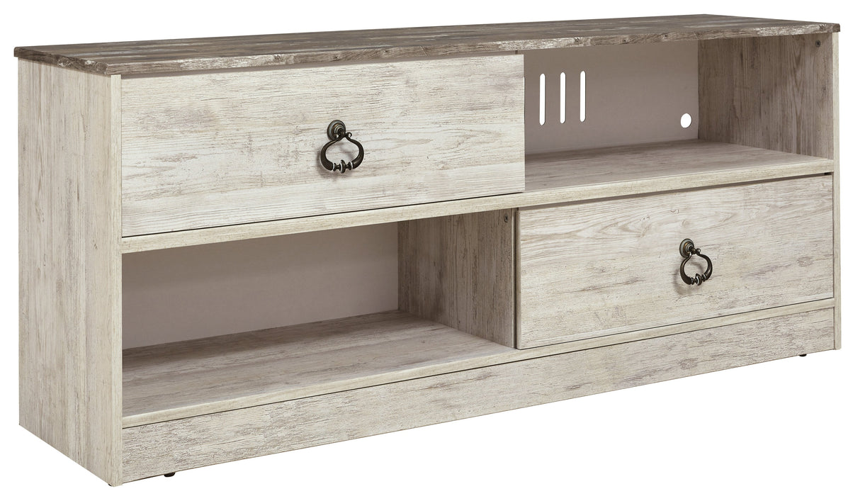 Willowton Whitewash RTA Large TV Stand - Lara Furniture