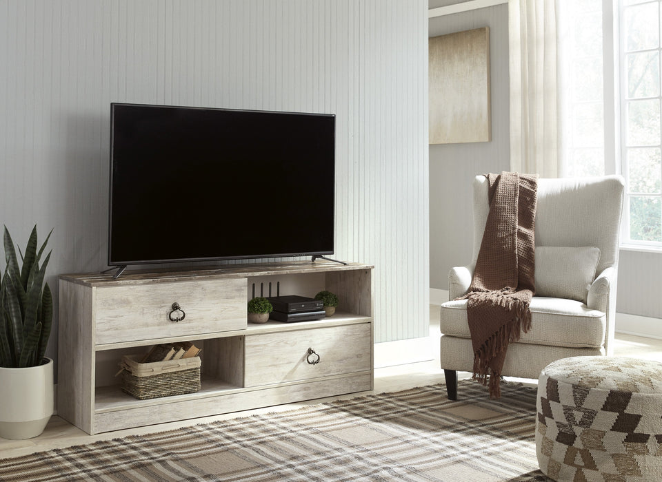 Willowton Whitewash RTA Large TV Stand - Lara Furniture