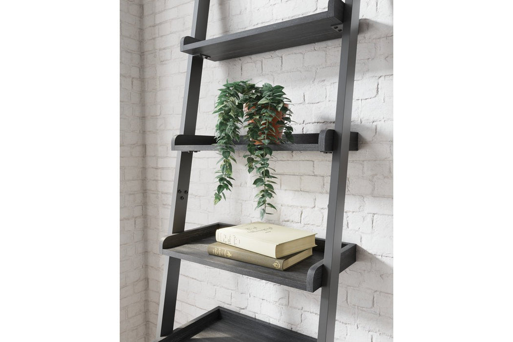 Yarlow Black 74" Bookcase - Lara Furniture