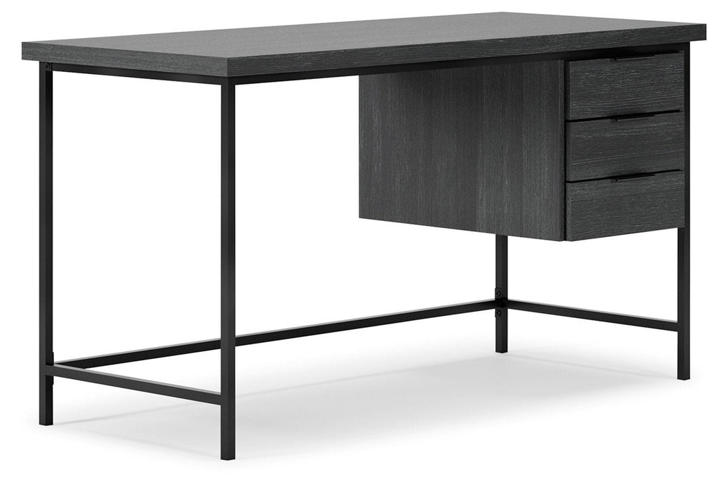 Yarlow Black 55" Home Office Desk - Lara Furniture