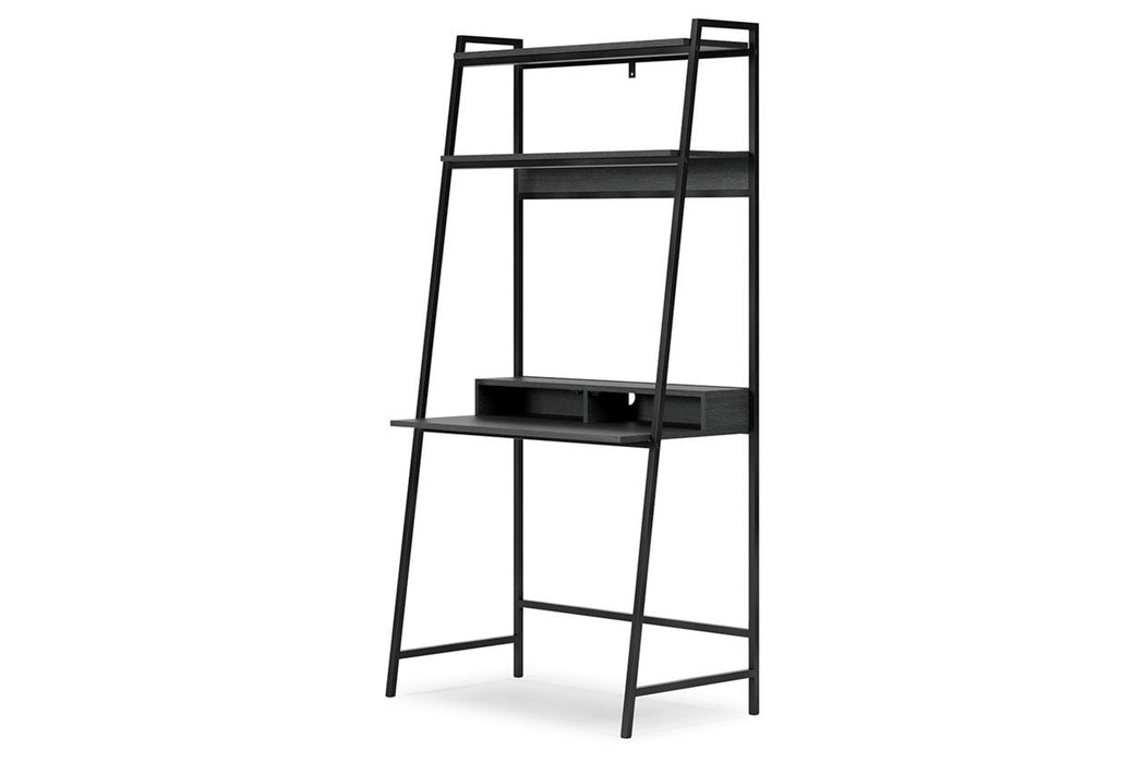 Yarlow Black 36" Home Office Desk with Shelf - Lara Furniture