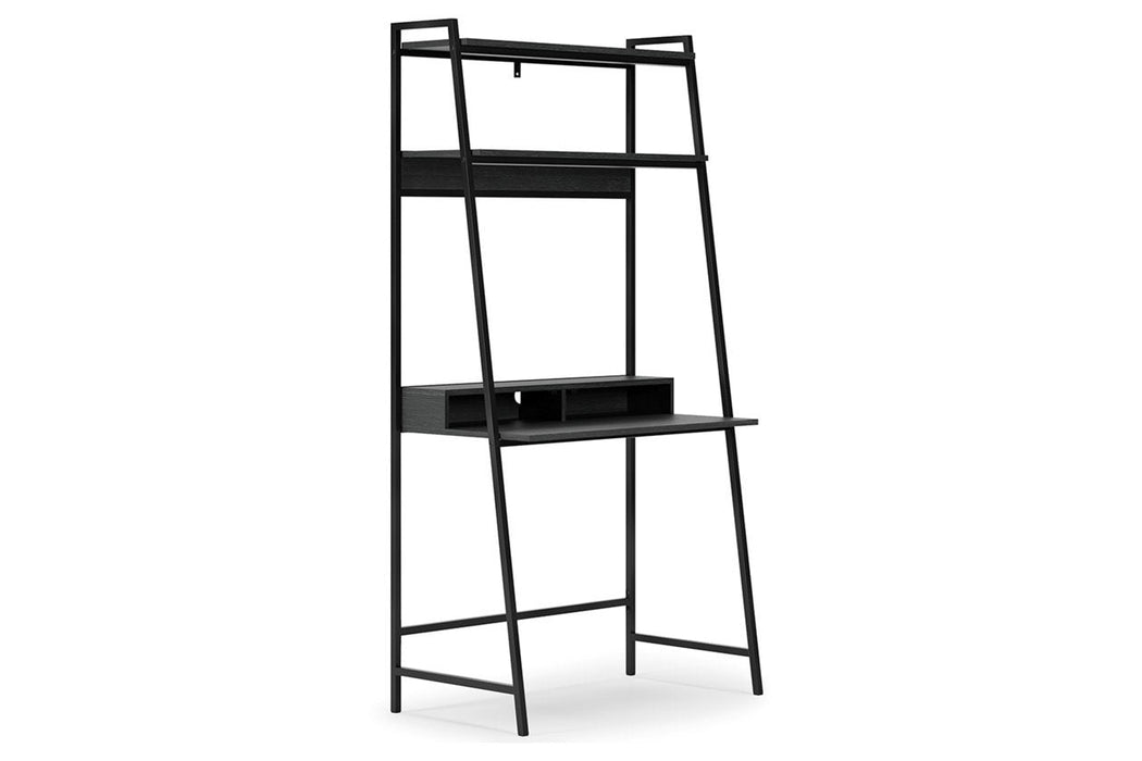 Yarlow Black 36" Home Office Desk with Shelf - Lara Furniture