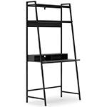 Yarlow Black 36" Home Office Desk with Shelf - Lara Furniture