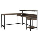 Arlenbry Gray Home Office L-Desk with Storage - Lara Furniture