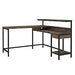 Arlenbry Gray Home Office L-Desk with Storage - Lara Furniture