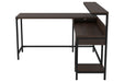 Camiburg Warm Brown Home Office L-Desk with Storage - Lara Furniture