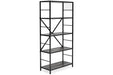 Freedan Grayish Brown 63" Bookcase - Lara Furniture