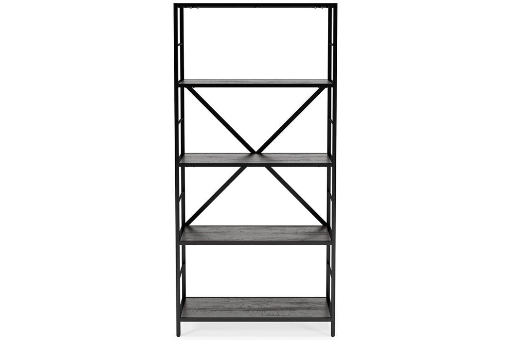 Freedan Grayish Brown 63" Bookcase - Lara Furniture