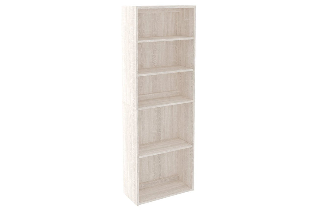 Dorrinson Antique White 71" Bookcase - Lara Furniture