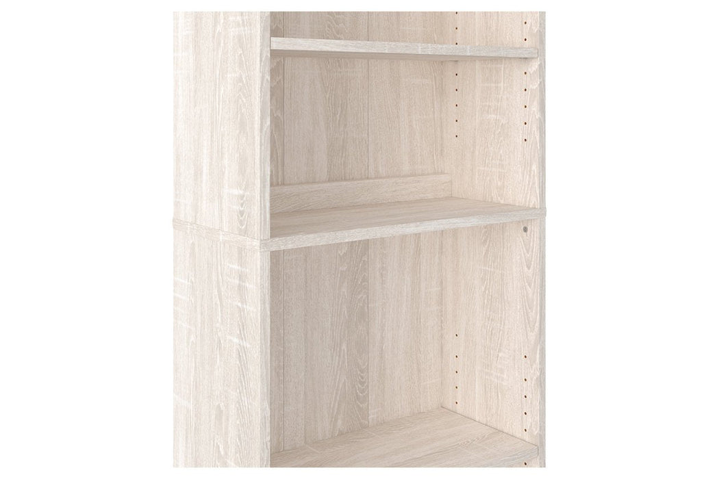 Dorrinson Antique White 71" Bookcase - Lara Furniture