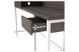 Dorrinson Two-tone Home Office L-Desk with Storage - Lara Furniture