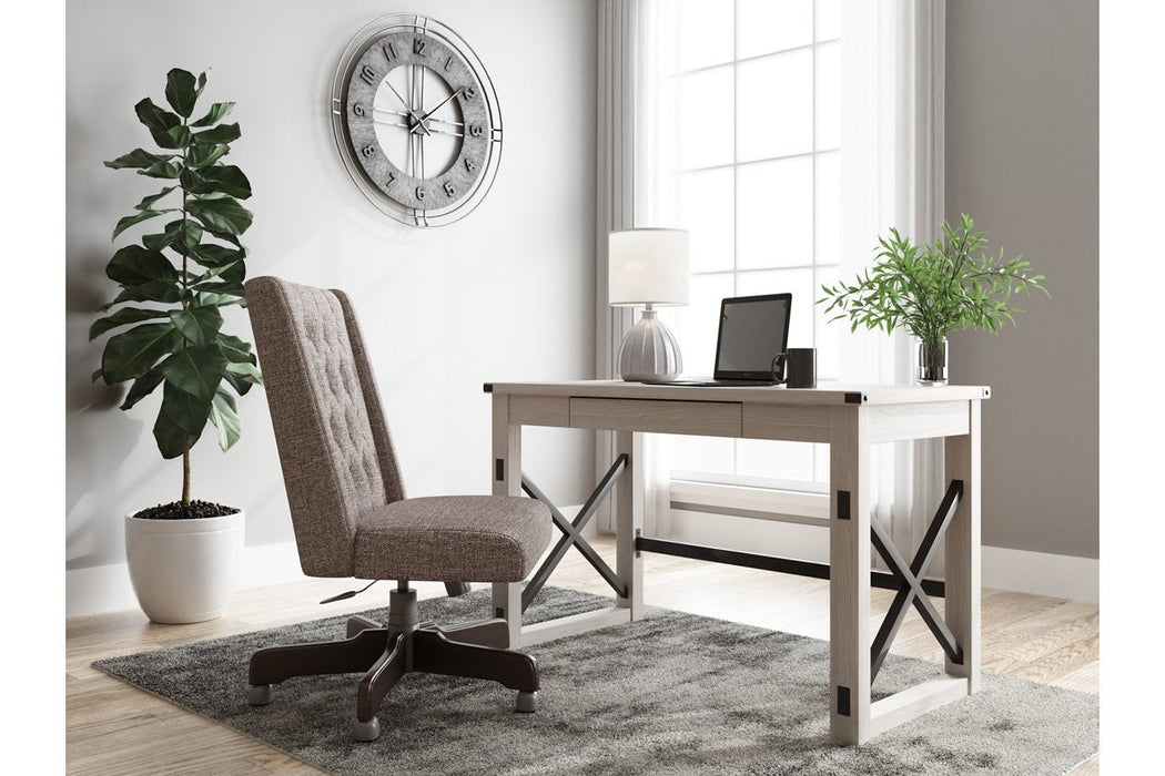 Bayflynn Whitewash 48" Home Office Desk - Lara Furniture