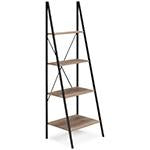 Bertmond Light Brown/Black 71" Bookcase - Lara Furniture