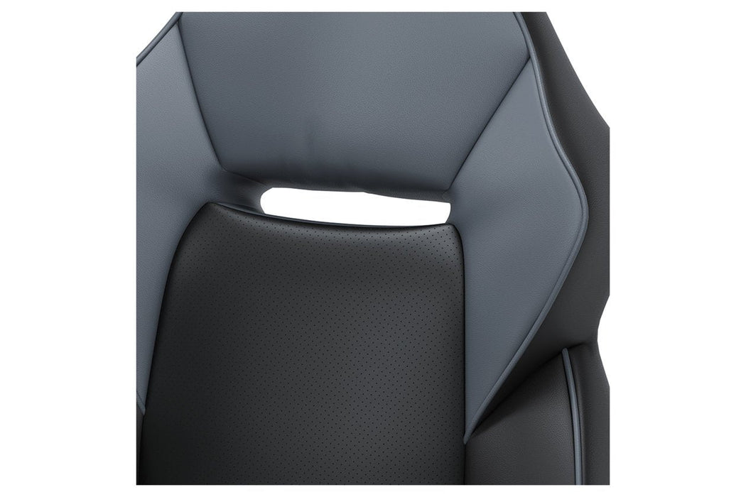 Lynxtyn Gray/Black Home Office Chair - Lara Furniture