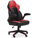 Lynxtyn Red/Black Home Office Chair - Lara Furniture