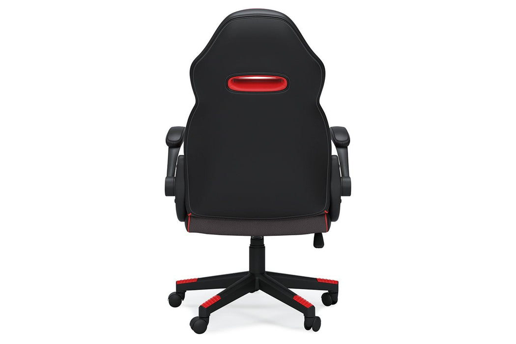 Lynxtyn Red/Black Home Office Chair - Lara Furniture