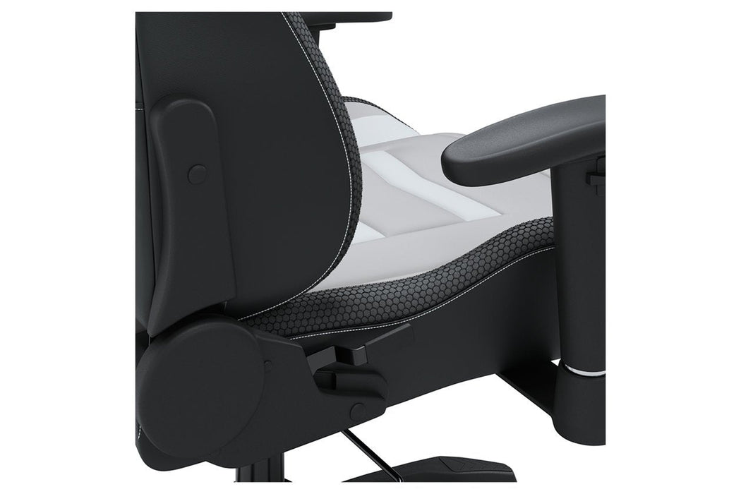 Lynxtyn White/Gray Home Office Desk Chair - Lara Furniture