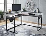 Lynxtyn Two-tone Home Office L-Desk - Lara Furniture