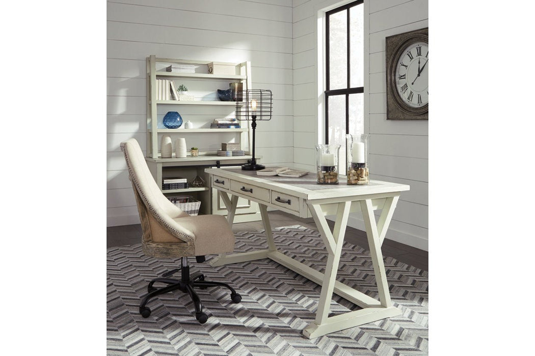 Jonileene White/Gray 60" Home Office Desk - Lara Furniture