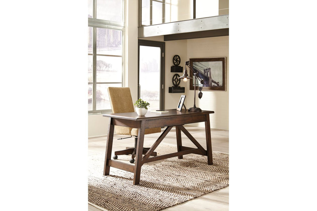 Baldridge Rustic Brown Home Office Desk - Lara Furniture