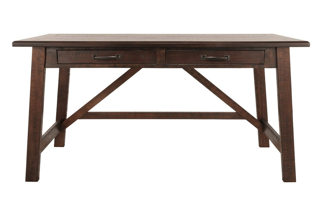 Baldridge Rustic Brown Home Office Desk - Lara Furniture