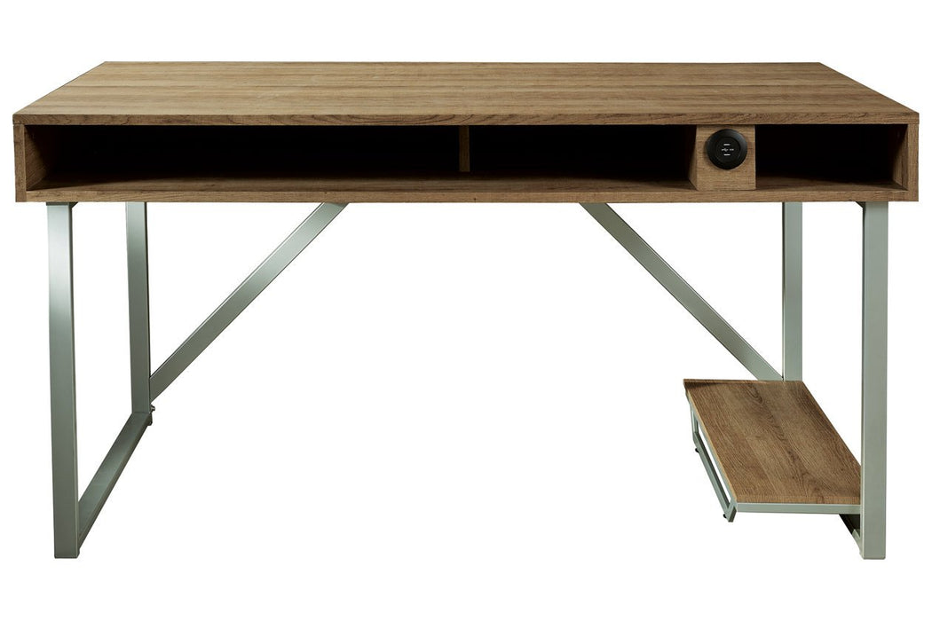 Barolli Gunmetal Gaming Desk - Lara Furniture