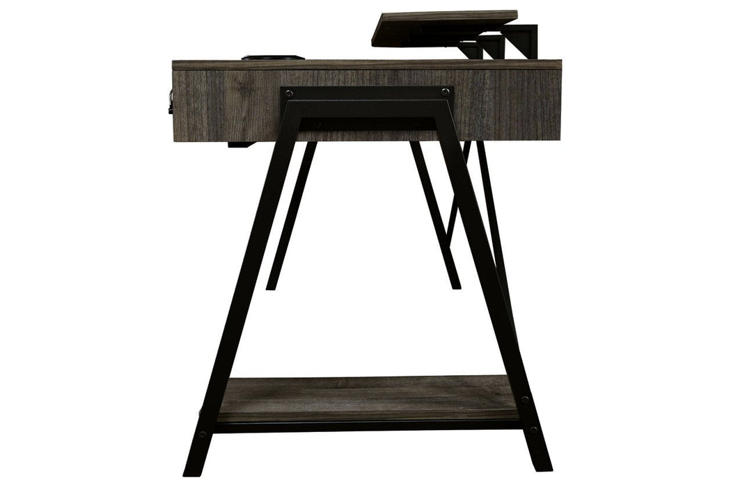 Barolli Gunmetal Gaming Desk - Lara Furniture