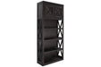 Tyler Creek Grayish Brown/Black 74" Bookcase - Lara Furniture