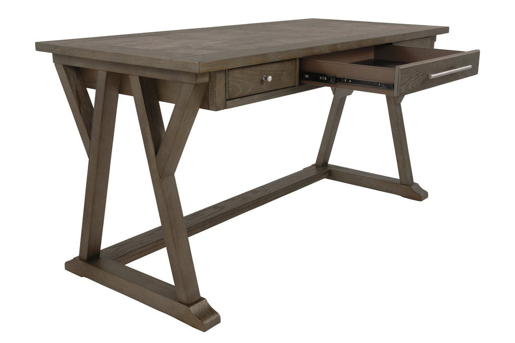 Luxenford Grayish Brown 60" Home Office Desk - Lara Furniture