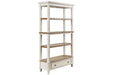 Realyn Brown/White 75" Bookcase - Lara Furniture