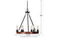 Plato Brown/Black Pendant Light - Lara Furniture