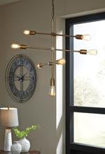 Nastalya Gold Finish Pendant Light - Lara Furniture