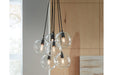 Sybil Clear/Black Pendant Light - Lara Furniture