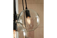 Sybil Clear/Black Pendant Light - Lara Furniture