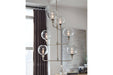 Merton Clear/Silver Finish Pendant Light - Lara Furniture