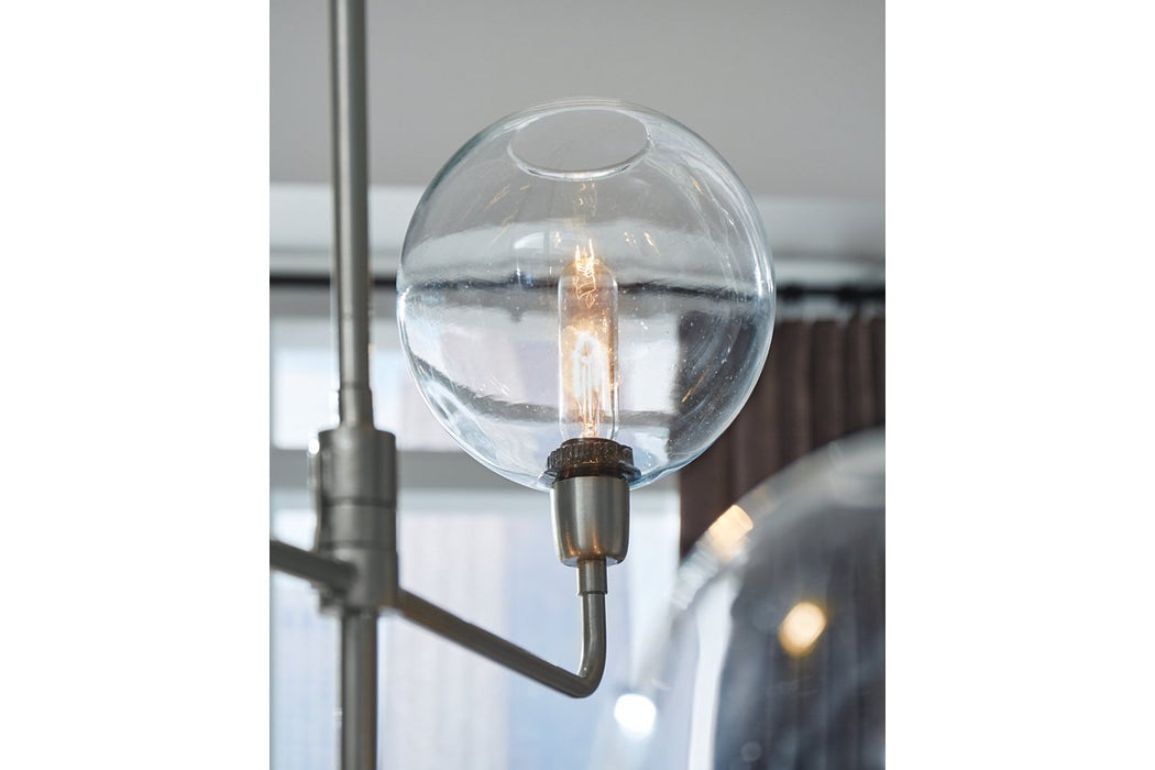 Merton Clear/Silver Finish Pendant Light - Lara Furniture