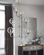 Merton Clear/Silver Finish Pendant Light - Lara Furniture