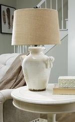 Emelda Cream Table Lamp - Lara Furniture