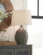 Joyelle Gray Table Lamp - Lara Furniture