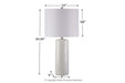 Steuben White Table Lamp (Set of 2) - Lara Furniture