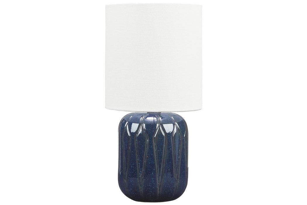 Hengrove Navy Table Lamp - Lara Furniture