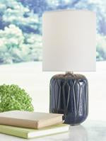 Hengrove Navy Table Lamp - Lara Furniture